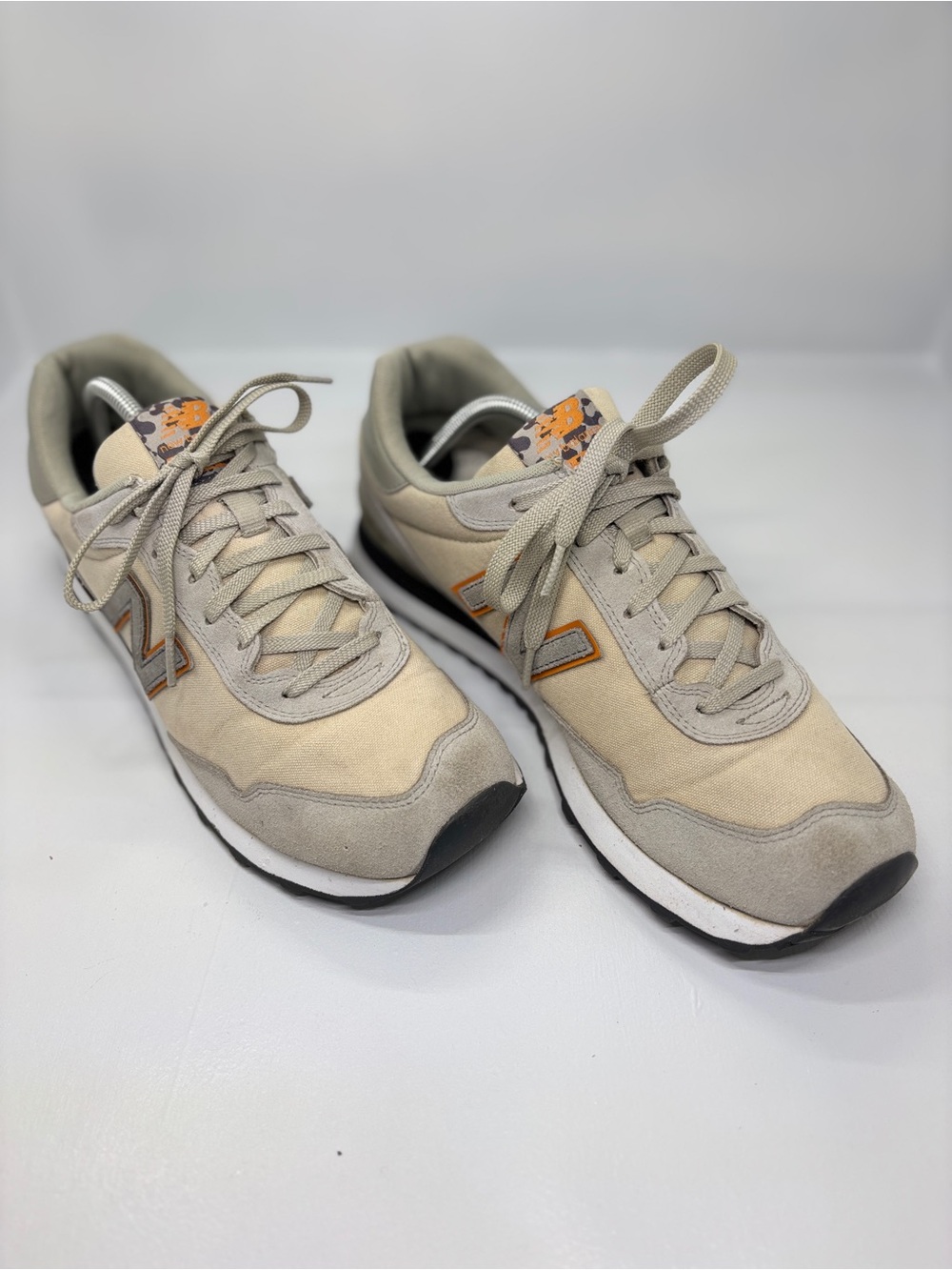 New Balance 515 Retro ML515OBM Men’s Size 12 Gray Beige Suede Mesh Sneakers - Picture 8 of 15